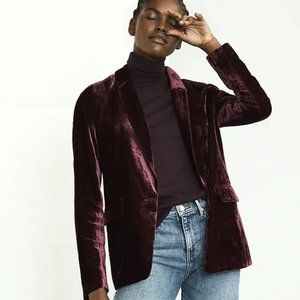 Banana Republic - Burgundy Velvet Soft Blazer